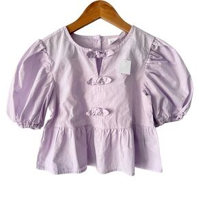 GAP Kids Lavender Blouse Peplum Top Size Small 5/6 years